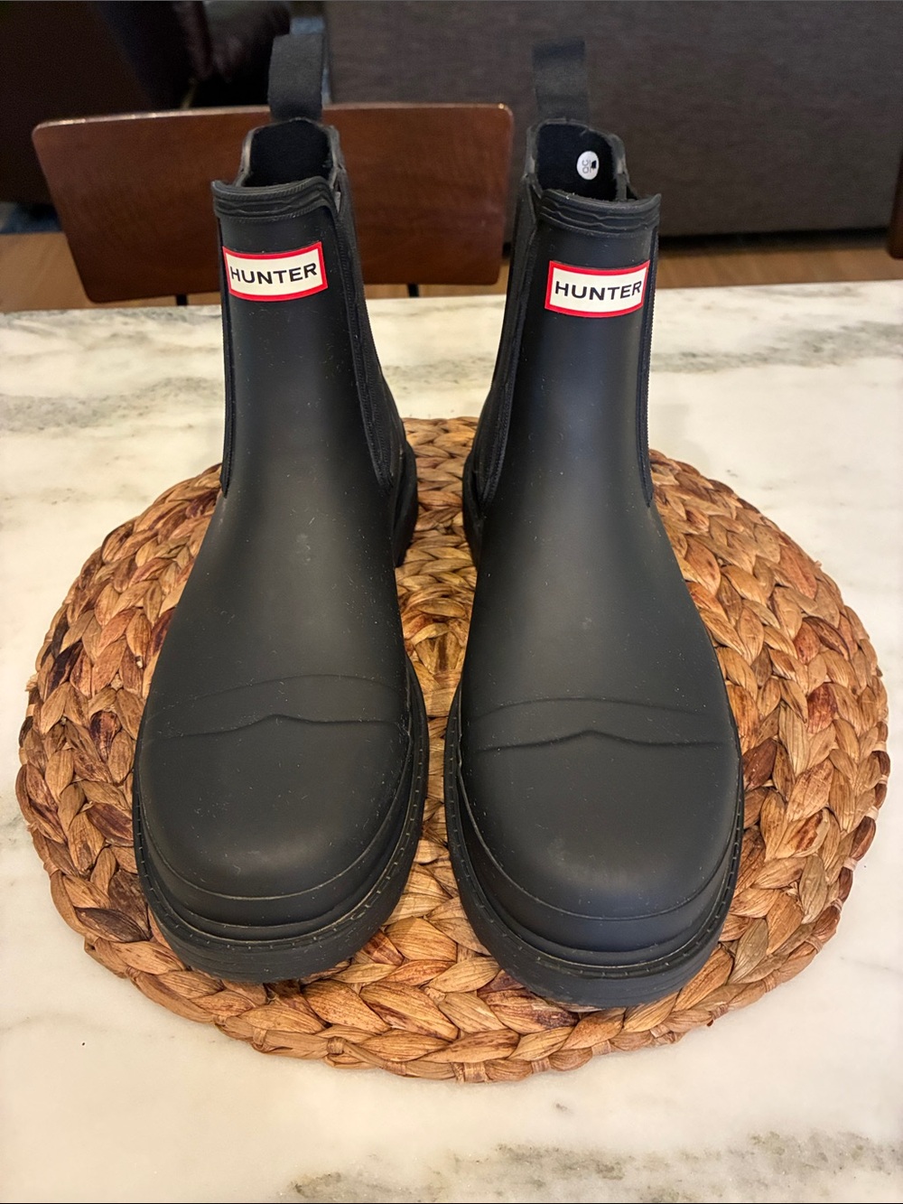Hunter Black Chelsea Rain Boots